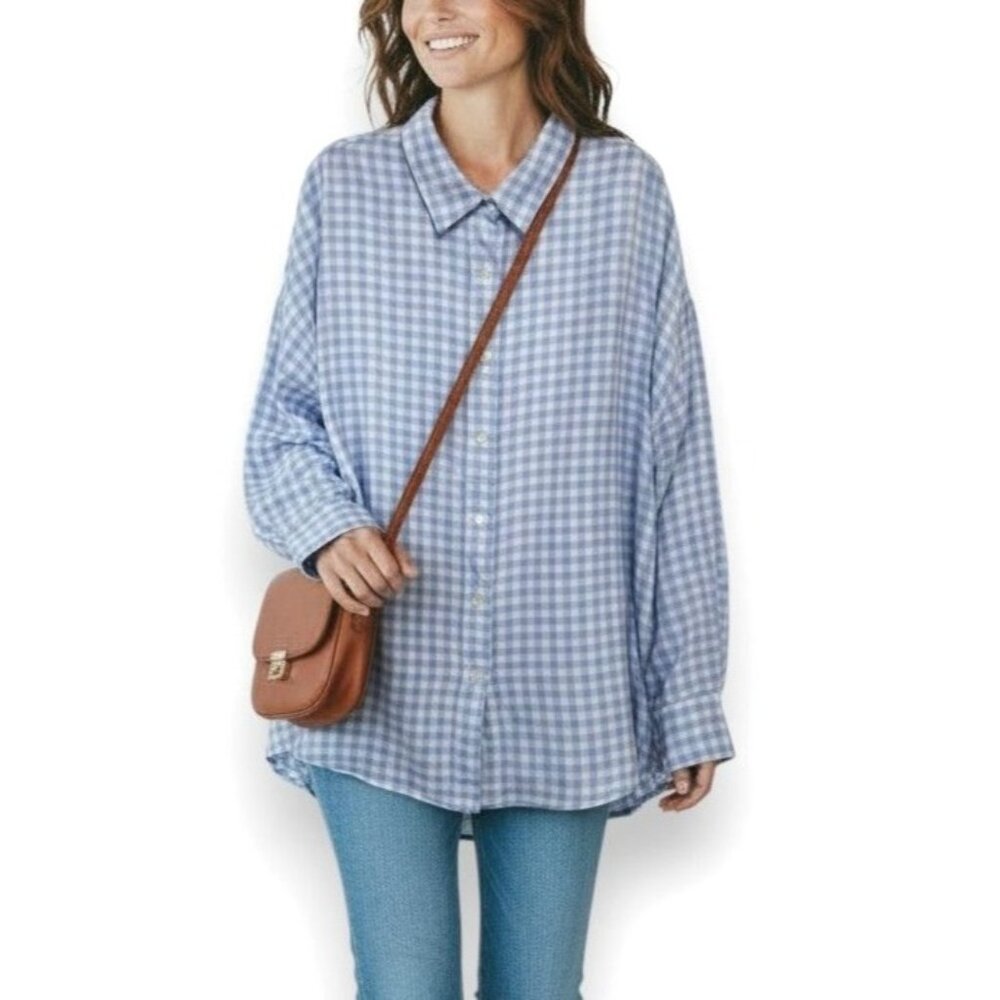 Favorite Daughter Ex-Boyfriend Gingham Button Down Shirt